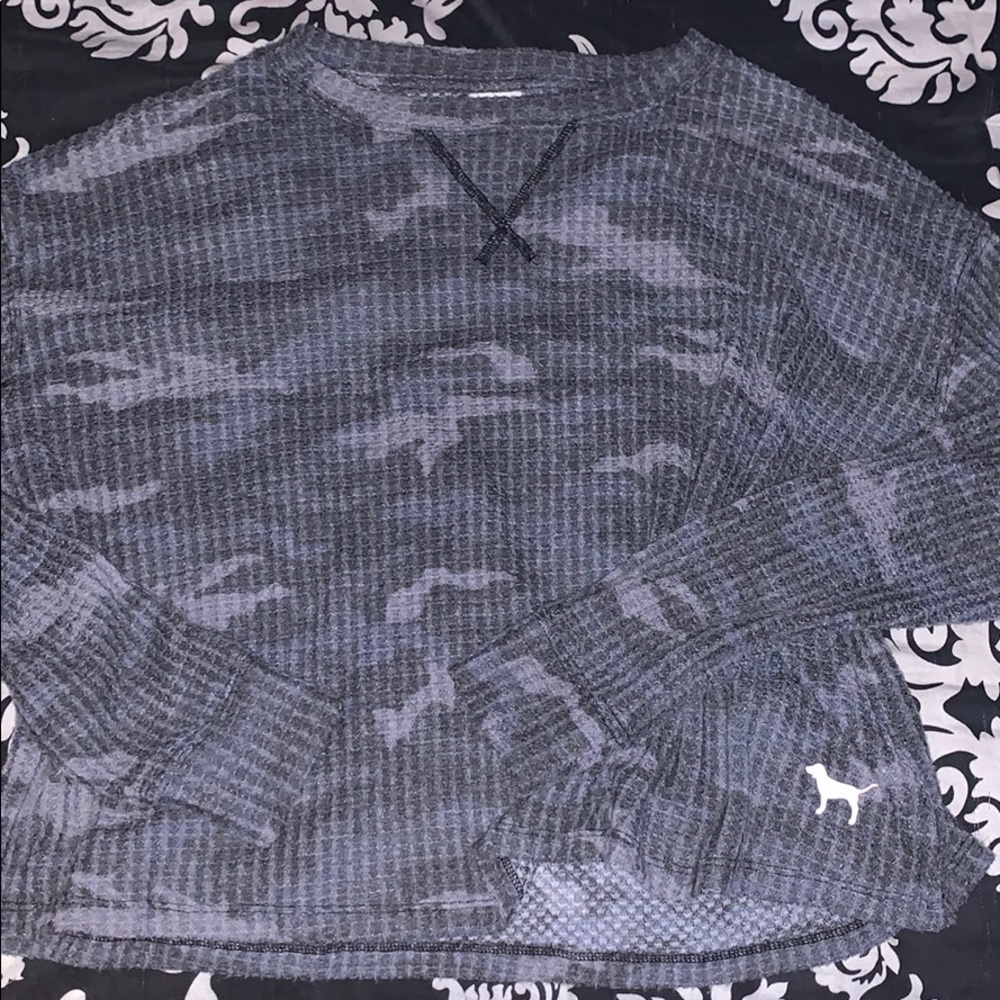 Pink Victoria Secret Long sleeve camo shirt